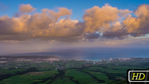 Evening Panorama on Terceira Island