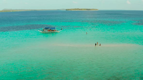 Sandy Beach on a Coral Reef