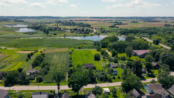 Ukraine. Europe. Aerial View Of Green Tourism