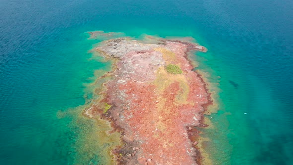 Uninhabited Virgin Island Created By Volcanic Activity. Wild Little Gull House.