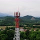 Telecommunication Antenna Tower With 5G And 4G Base Network Aerial View. - VideoHive Item for Sale