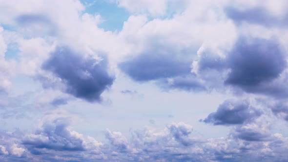 time lapse blue sky in rainy season