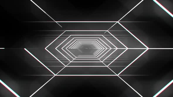 Neon White Light Vj Loop Background