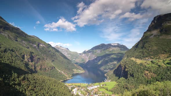 Geiranger fjord norway lake nature