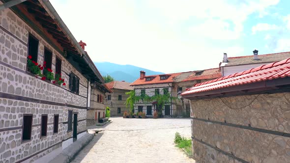 Flight Along The Street a Mediaeval  Town