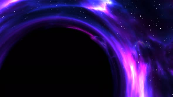 Beautiful black hole animation. Сollapsar. Outer space.