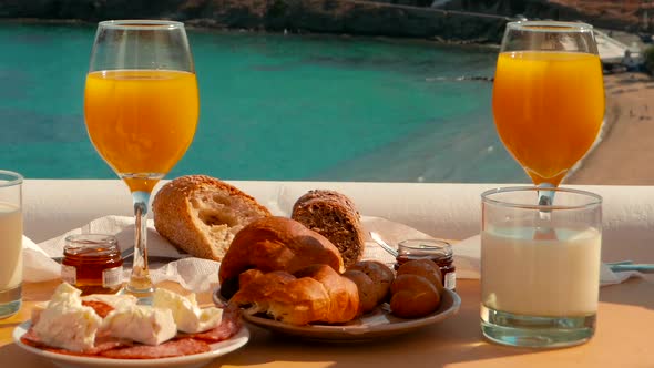Delicious Breakfast in a Mediterranean Island