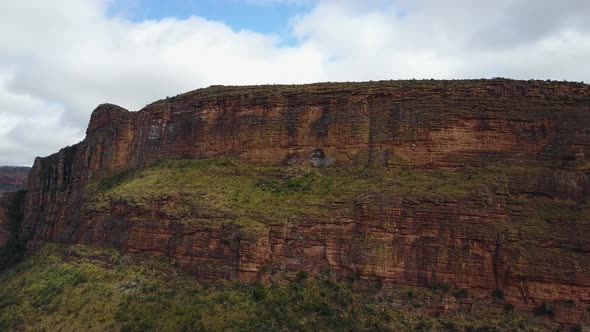 Aerial view from Waterberg mountain range 