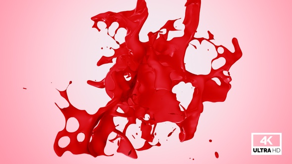 Abstract Red Paint Splash V1