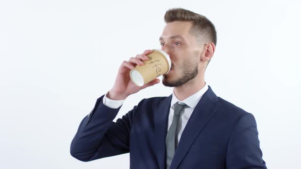 Businessman Drinking Coffee