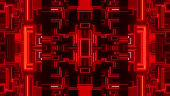 Red Hell Abstract Lines Background Vj Loop 4K