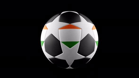 İndia Flag and Soccer Ball alt
