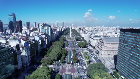 Buenos Aires Argentina. Downtown landscape of tourism landmark city.