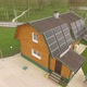 Aerial View of Eco-friendly House with Solar Panels Karelian Landscape on Back - VideoHive Item for Sale