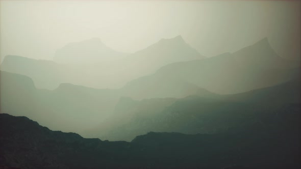 Morning Fog in Mountain of Afghanistan