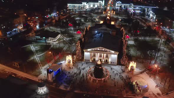 Mariupol Ukraine August 24 2021 Drama Theater in the City Center