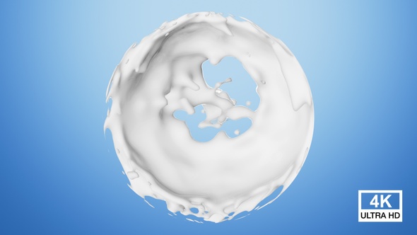 Milk Splash Sphere 4K