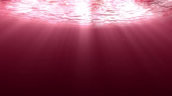 Red Underwater Light Rays