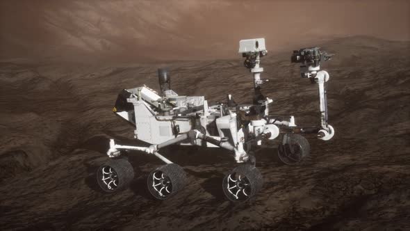 Curiosity Mars Rover Exploring the Surface of Red Planet alt
