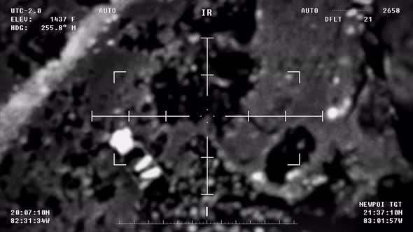 Military Combat Drone Tracks Terrorists In Military Truck On Conflict Operation alt