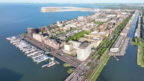 Amsterdam Ijburg Artificial Island Modern Residential Area Smart City Cityscape at Water Ijmeer