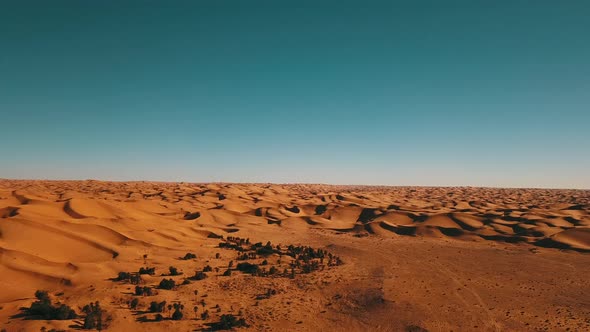 Aerial View Of The Sahara Desert, Near Taghit, Algeria
