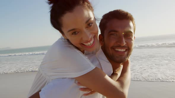 Young couple by the sea