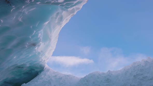 Beautiful View of the Ice Cave in the Alpines