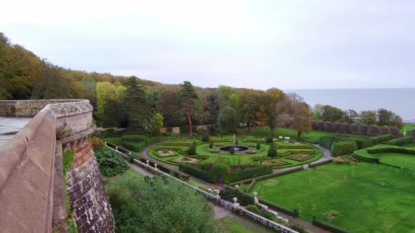 Garden Viewed From a Castle in Sutherland Scotland