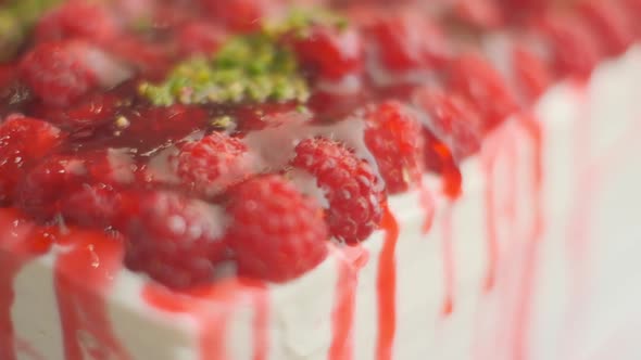 Sweet Dessert Closeup Slow Motion