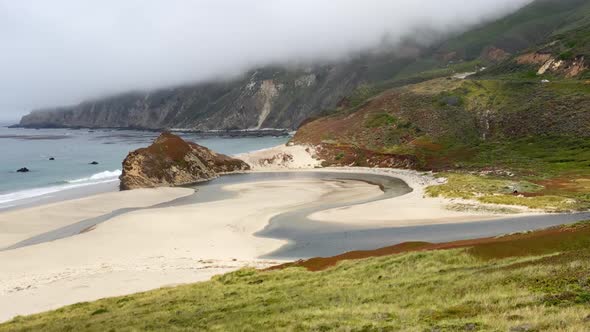 Beautiful and rugged coastline of Big Sur California