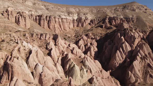 Cappadocia Landscape Aerial View. Turkey. Goreme National Park