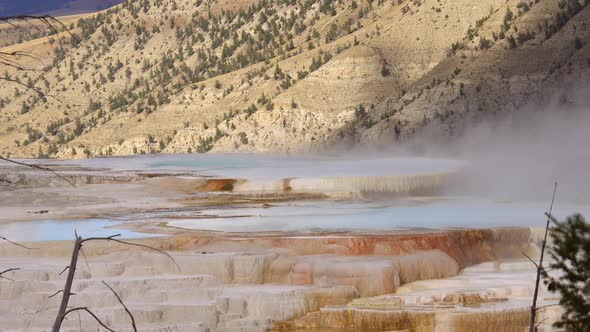 Yellowstone steaming hot pots