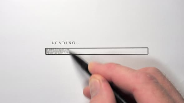 A Pen Used to Illustrate the Progress Bar Animation
