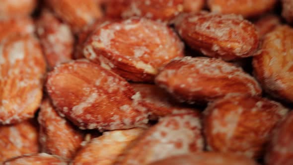 Fried Almond in Sugar Production of Sugared Nuts