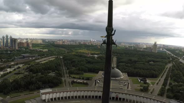 Victory Monument on Poklonnaya Hill, Moscow Aerial view