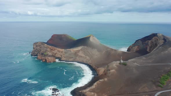 Done Shot of Volcanic Island of Faial Island Azores Portugal Europe