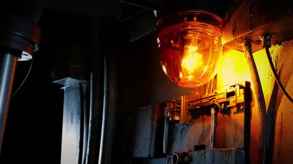 Alarm Light On Ship Looped Shot