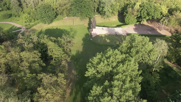 Kyiv, Ukraine: Babi Yar. Memorial Mass Murder of Jews. Aerial View