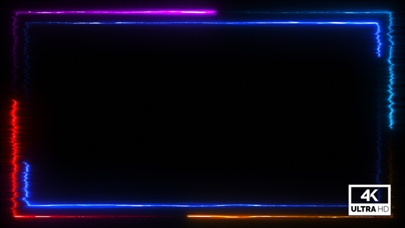 Abstract Glowing Neon Frame Background Seamless Loop V1