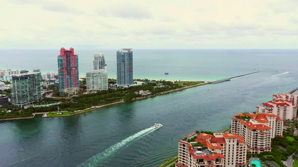Miami Beach Government Cut Inlet 4k