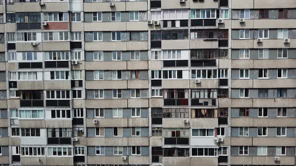 Poor Old Apartment Building in Russia