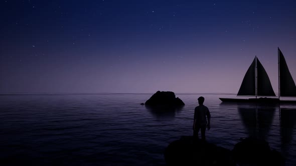 Seascape At Night alt