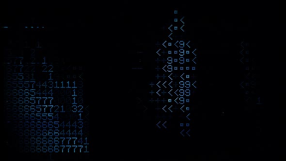 Source Code Cyberpunk Glitch Digits 03