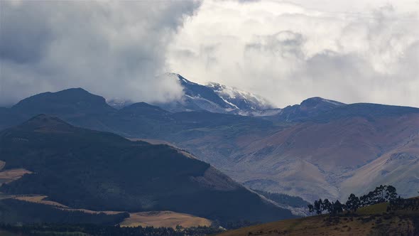 Cayambe, Ecuador, Timelapse - A cloudy day in the mountains of the Cayambe national park