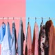 Women's Clothing on Pink and Blue Background - VideoHive Item for Sale