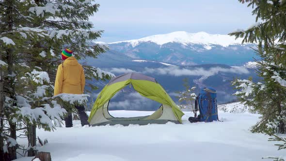 Traveller Near a Tent