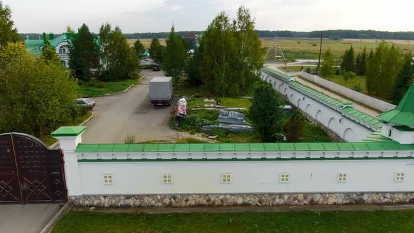 Shooting From a Quadcopter Part of the Monastery Wall