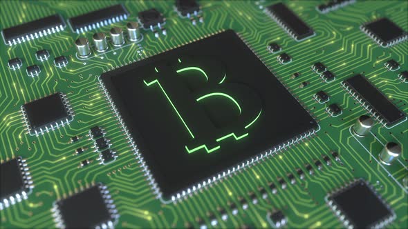 Chipset with Bitcoin BTC Symbol