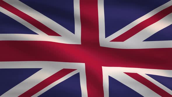 UK Windy Flag Background 4K